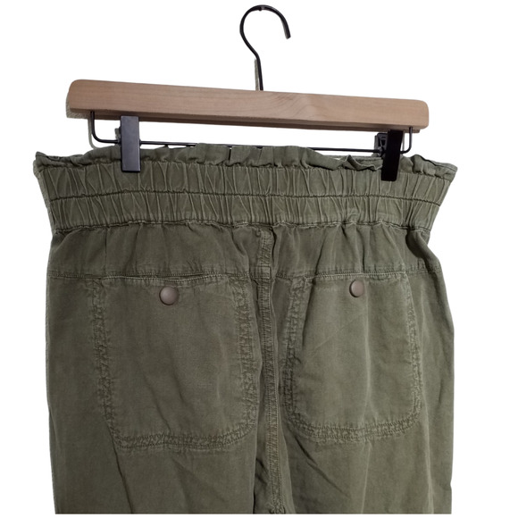 Sea New York, Size 10, Layla canvas Pants Elastic Waist Self Tie Belt army - Picture 5 of 8